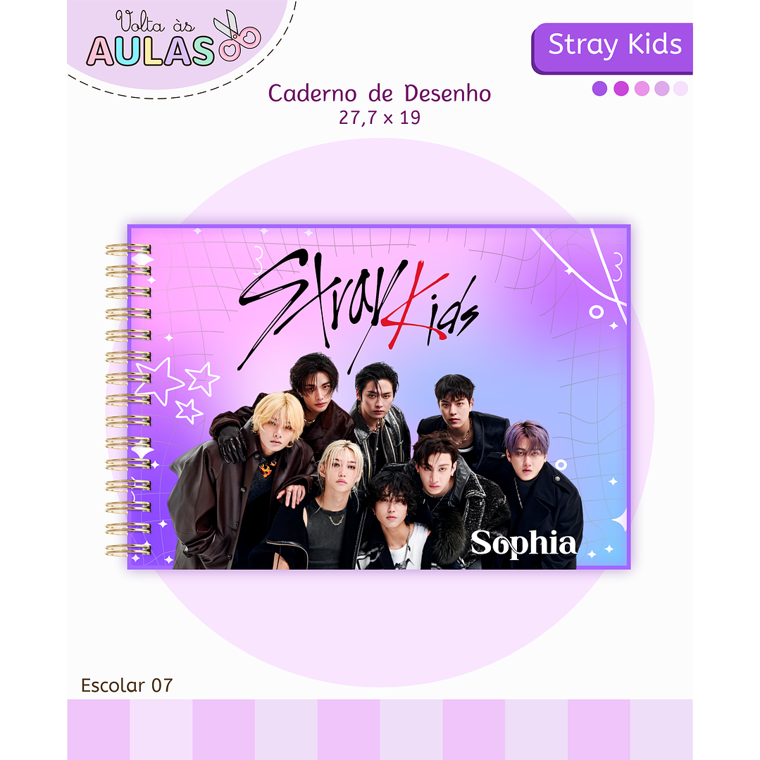Kit Digital Encadernação Stray Kids - Volta às Aulas  6