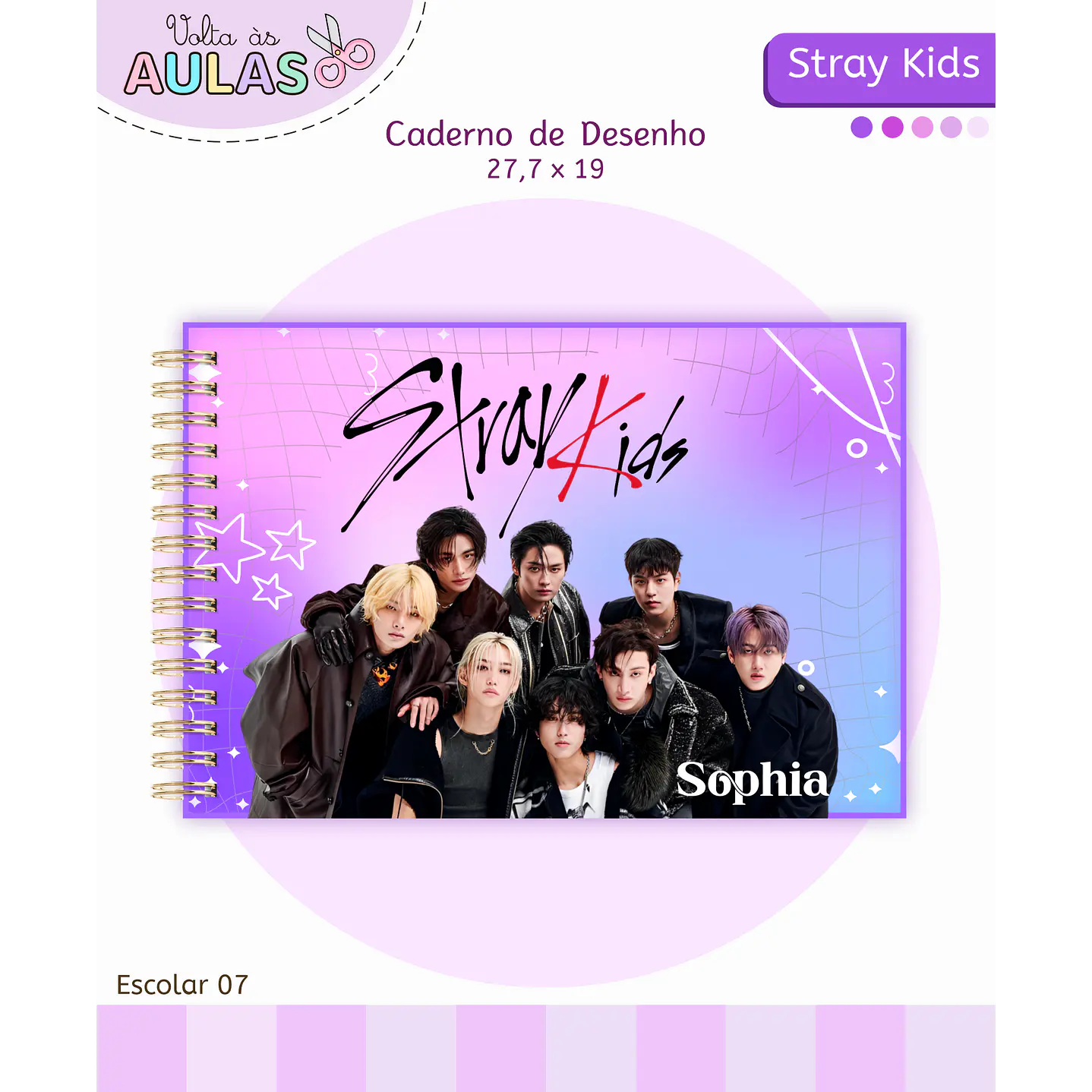 Kit Digital Encadernação Stray Kids - Volta às Aulas  6