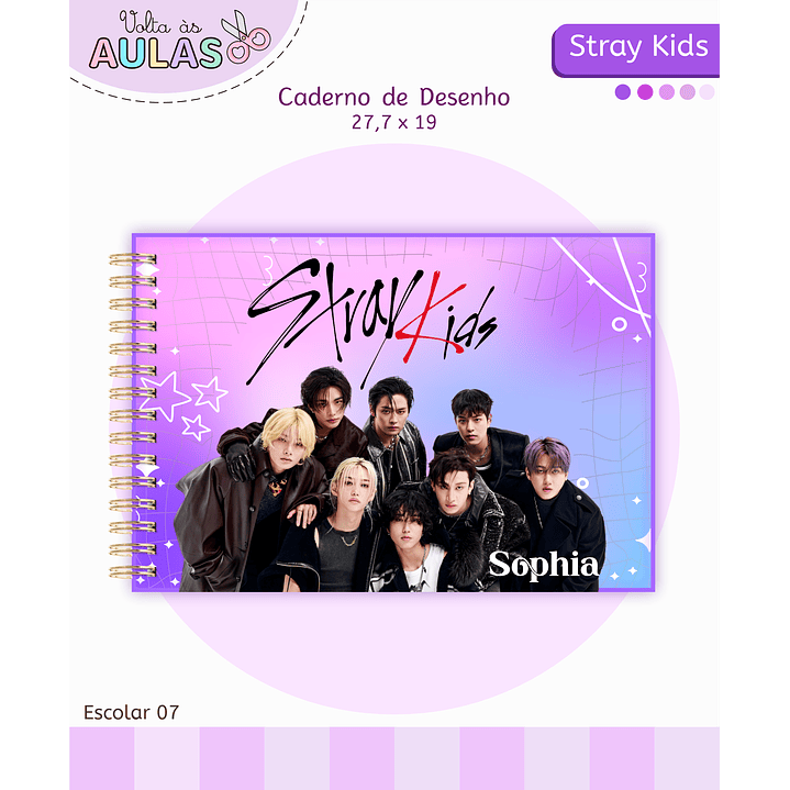 Kit Digital Encadernação Stray Kids - Volta às Aulas  6