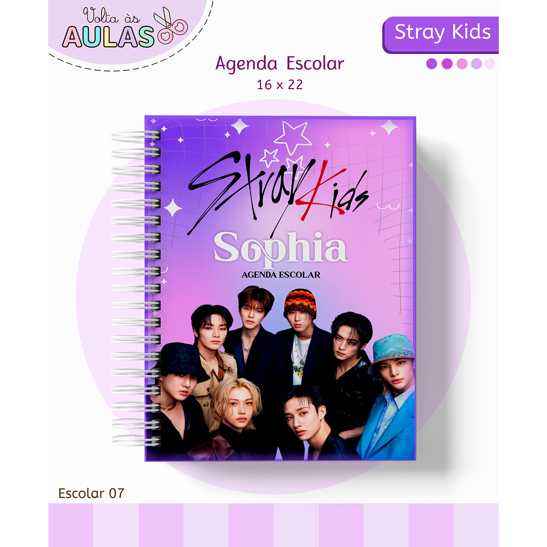 Kit Digital Encadernação Stray Kids - Volta às Aulas  11