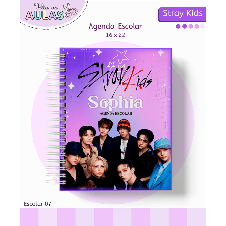 Kit Digital Encadernação Stray Kids - Volta às Aulas  11