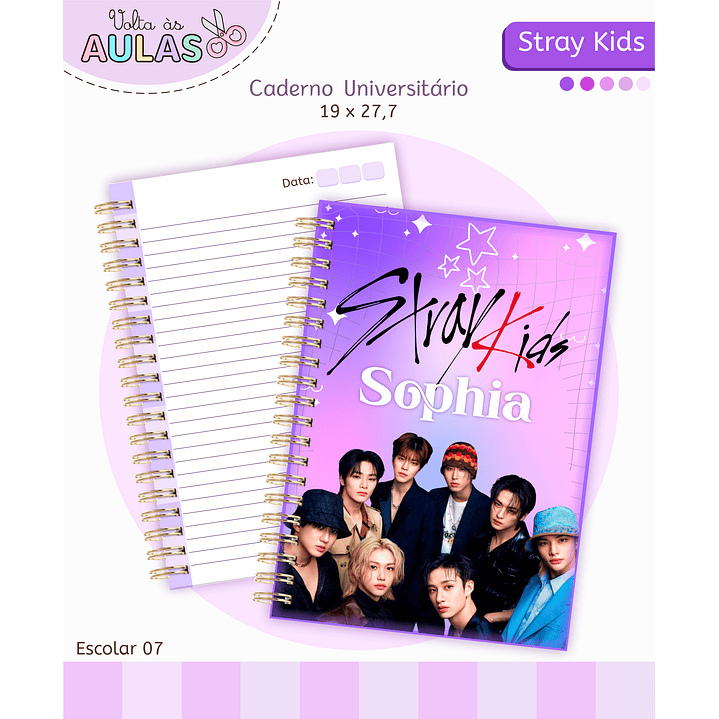 Kit Digital Encadernação Stray Kids - Volta às Aulas  12