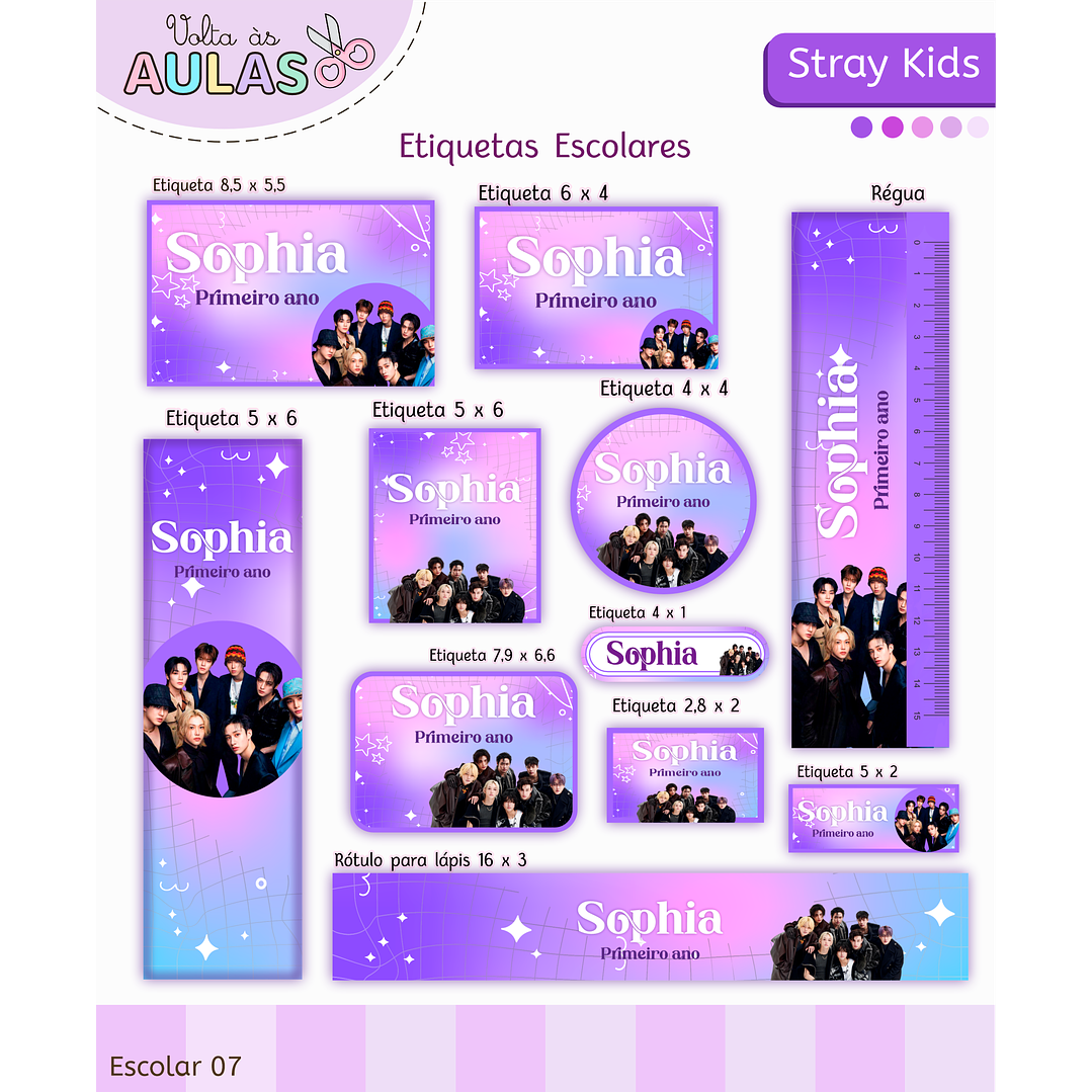 Kit Digital Encadernação Stray Kids - Volta às Aulas  2