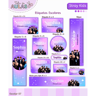 Kit Digital Encadernação Stray Kids - Volta às Aulas 