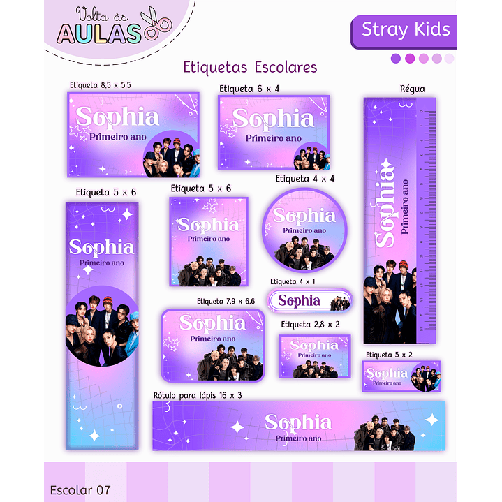 Kit Digital Encadernação Stray Kids - Volta às Aulas  2