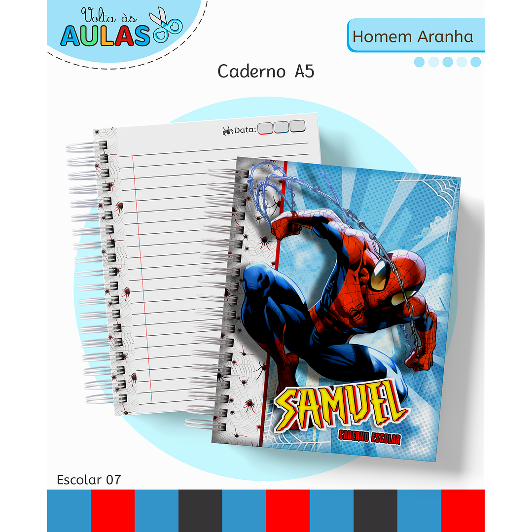 Kit Digital Encadernação Homem-Aranha - Volta às Aulas 1