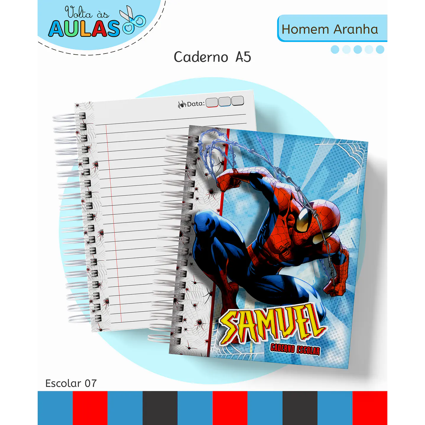 Kit Digital Encadernação Homem-Aranha - Volta às Aulas 1