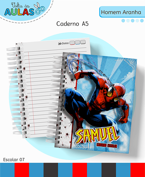 Kit Digital Encadernação Homem-Aranha - Volta às Aulas