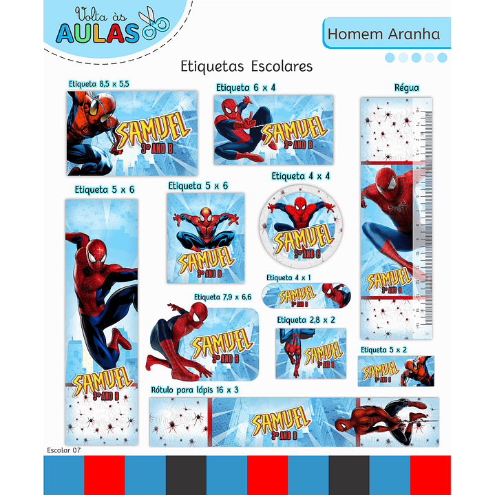 Kit Digital Encadernação Homem-Aranha - Volta às Aulas 2