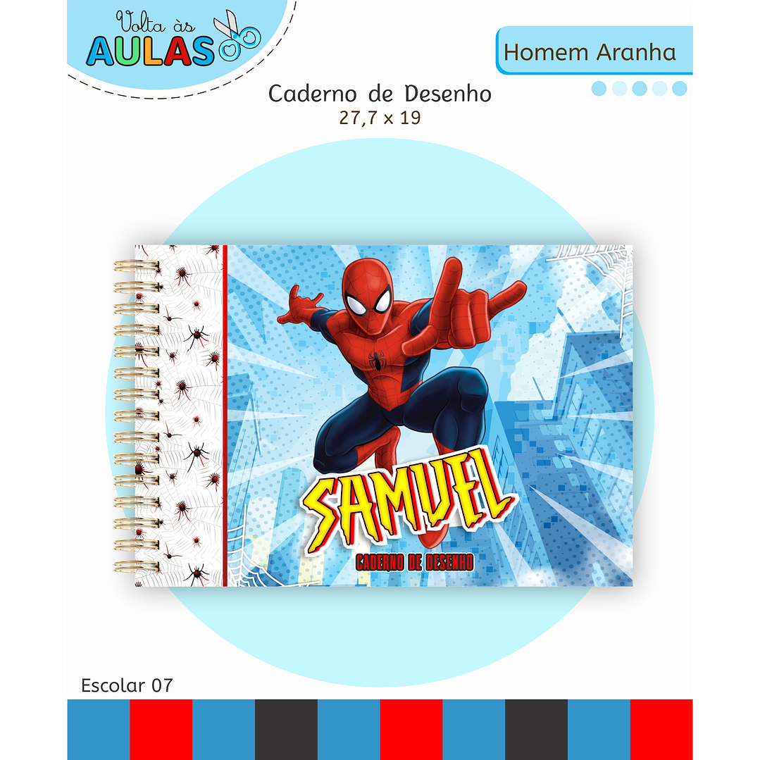 Kit Digital Encadernação Homem-Aranha - Volta às Aulas 3