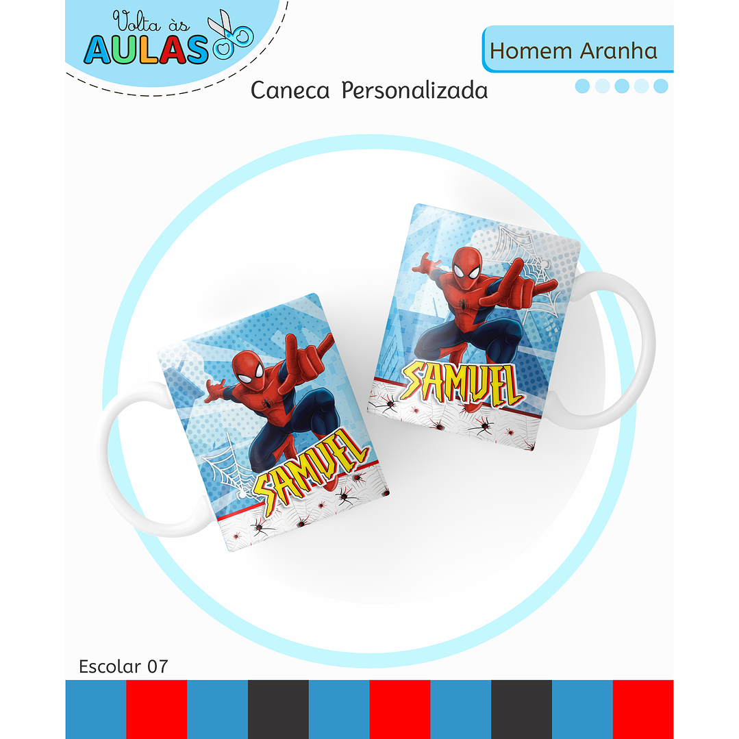 Kit Digital Encadernação Homem-Aranha - Volta às Aulas 4