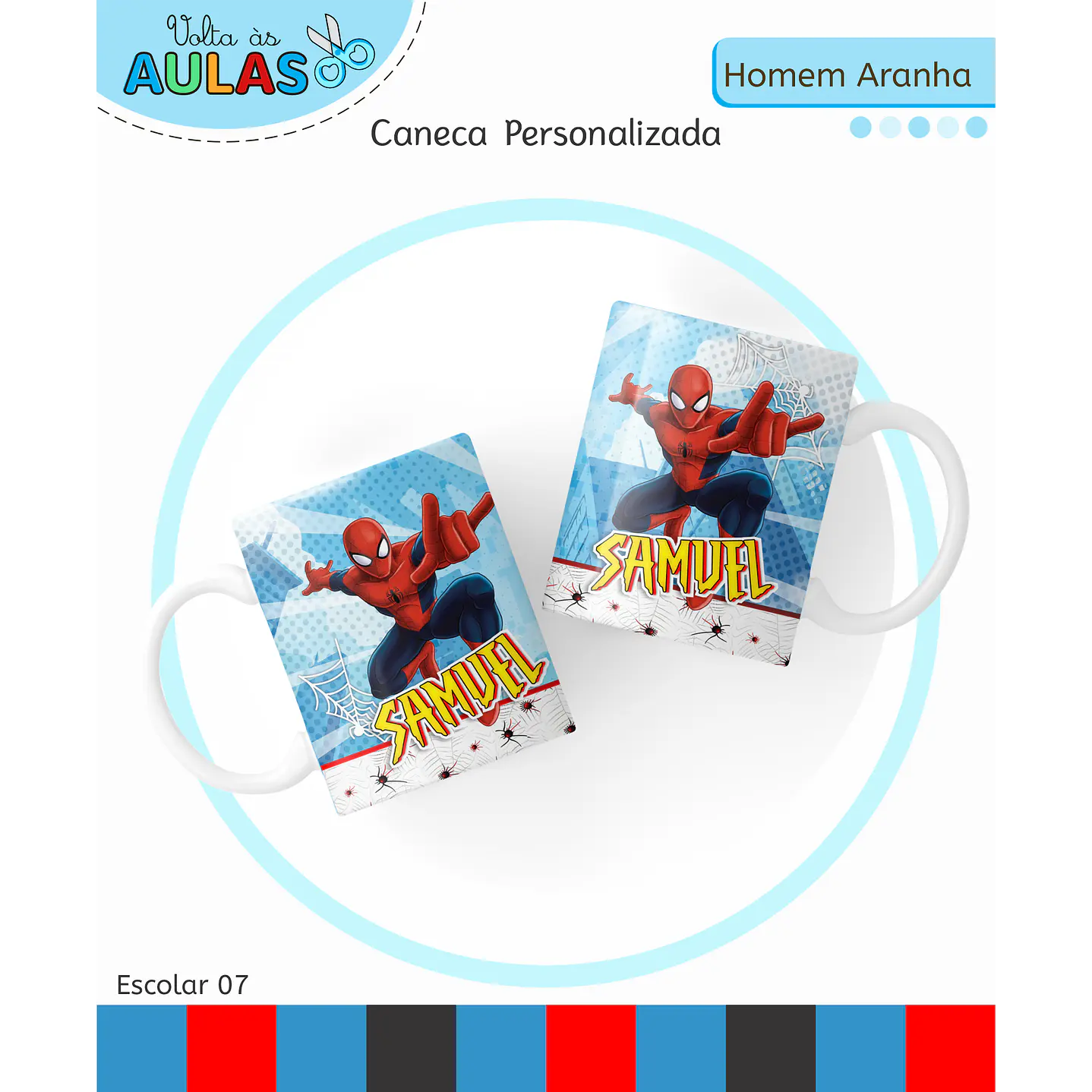 Kit Digital Encadernação Homem-Aranha - Volta às Aulas 4