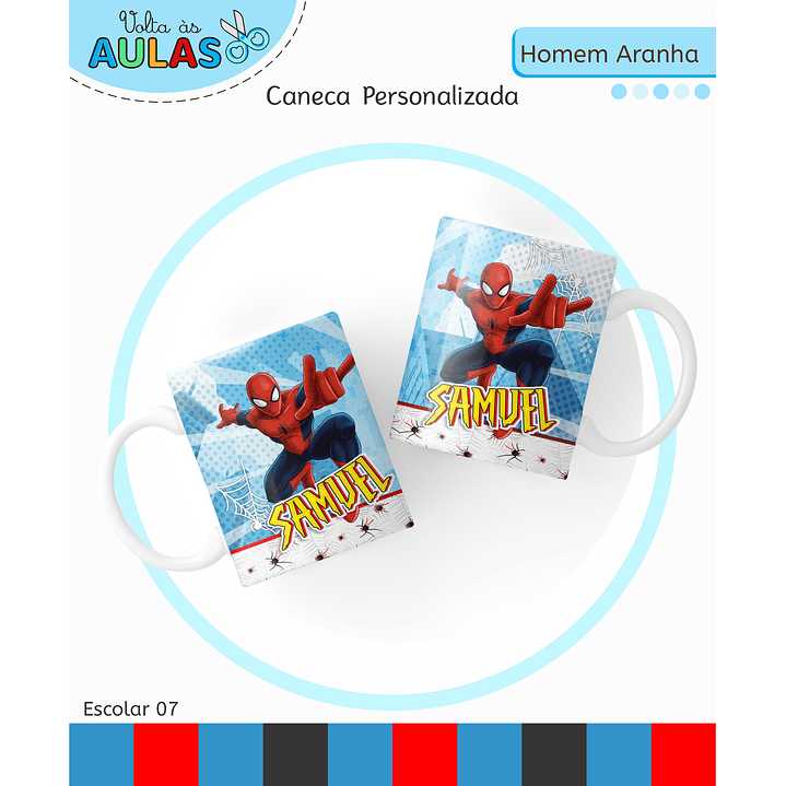 Kit Digital Encadernação Homem-Aranha - Volta às Aulas 4