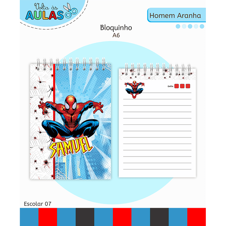Kit Digital Encadernação Homem-Aranha - Volta às Aulas 5