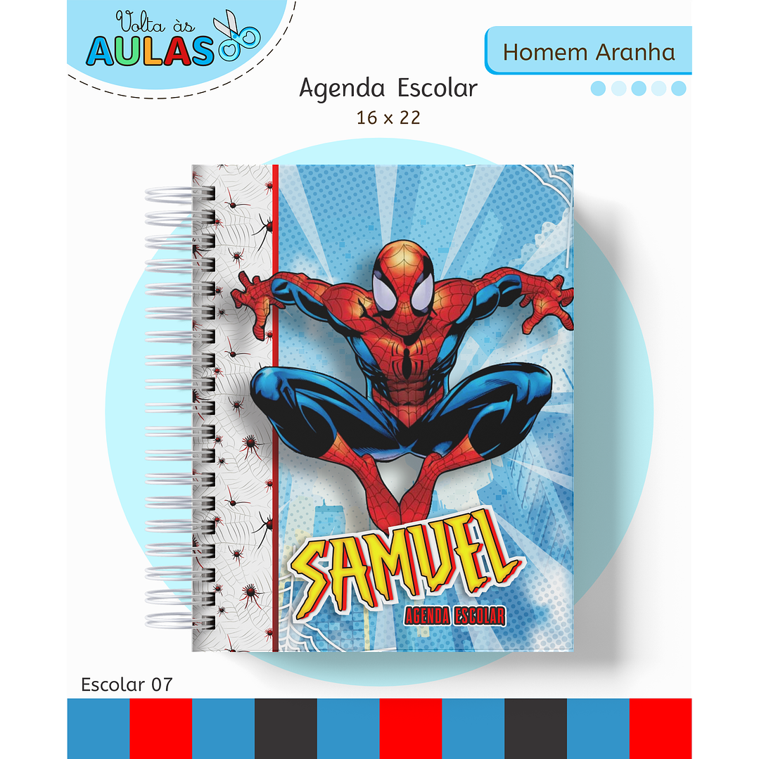 Kit Digital Encadernação Homem-Aranha - Volta às Aulas 7