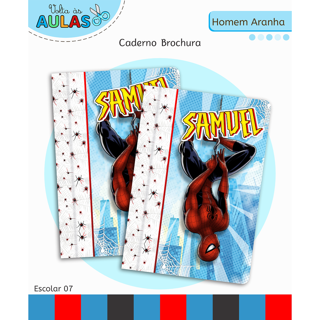 Kit Digital Encadernação Homem-Aranha - Volta às Aulas 8