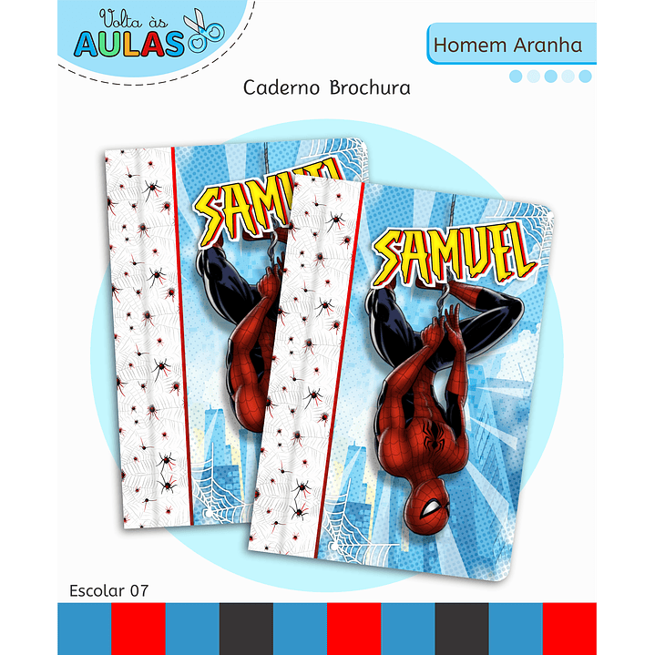 Kit Digital Encadernação Homem-Aranha - Volta às Aulas 8