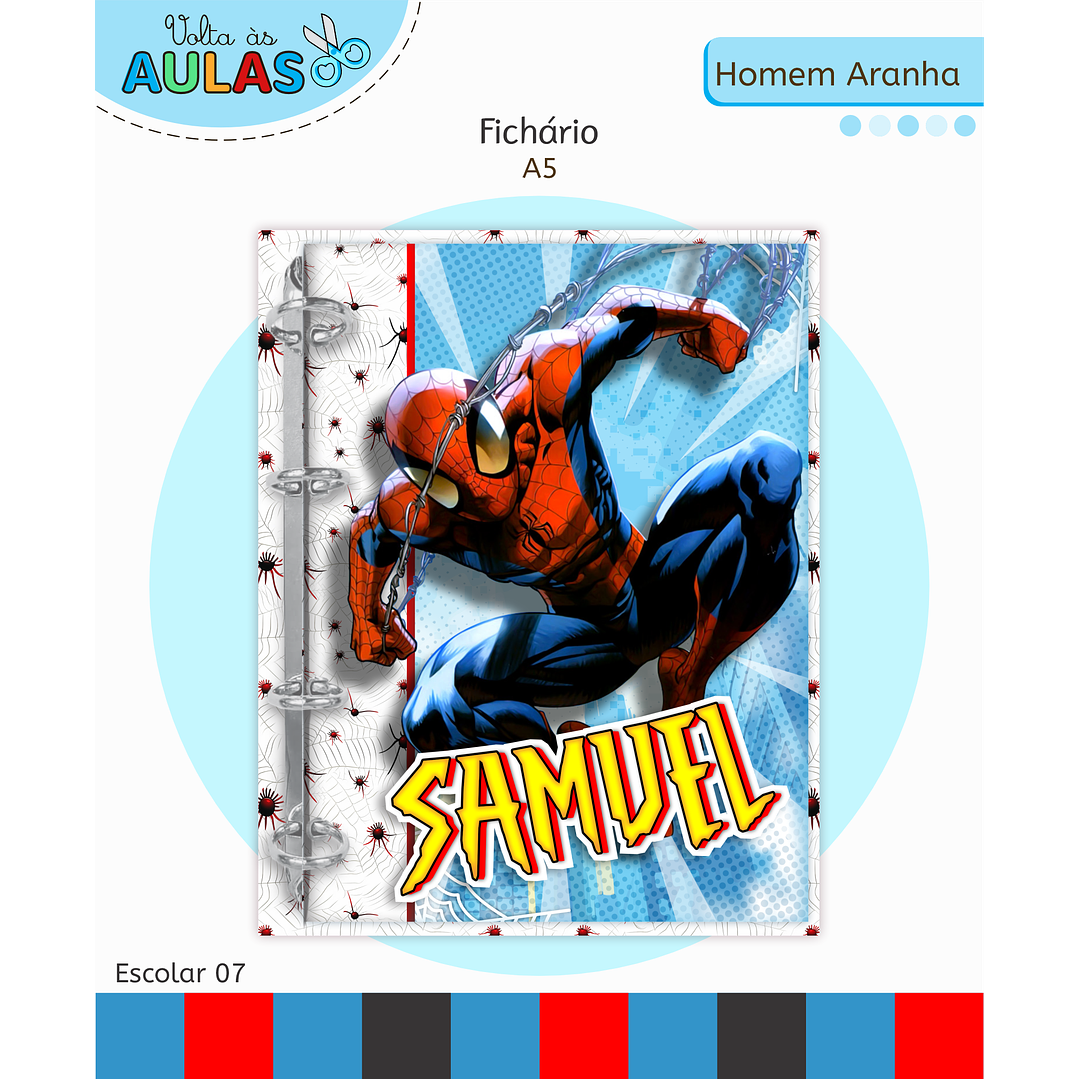 Kit Digital Encadernação Homem-Aranha - Volta às Aulas 9