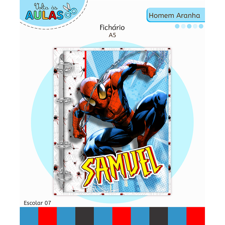 Kit Digital Encadernação Homem-Aranha - Volta às Aulas 9