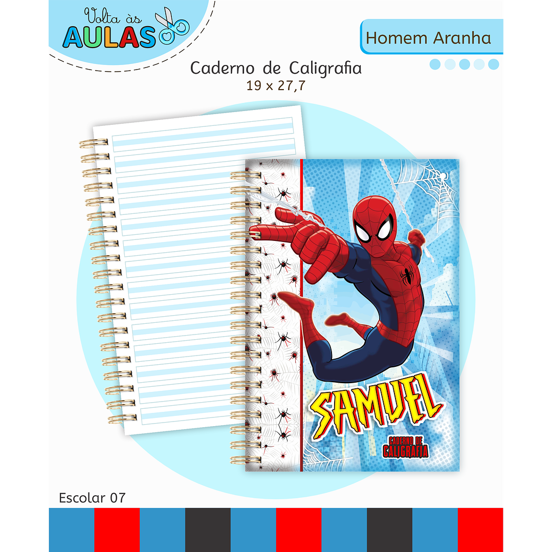 Kit Digital Encadernação Homem-Aranha - Volta às Aulas 12