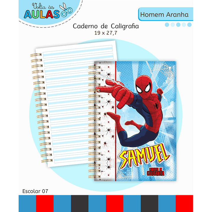 Kit Digital Encadernação Homem-Aranha - Volta às Aulas 12