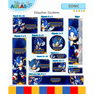 Kit Digital Encadernação Sonic - Volta às Aulas