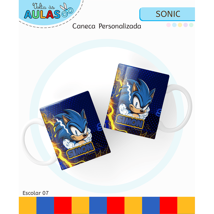 Kit Digital Encadernação Sonic - Volta às Aulas 7