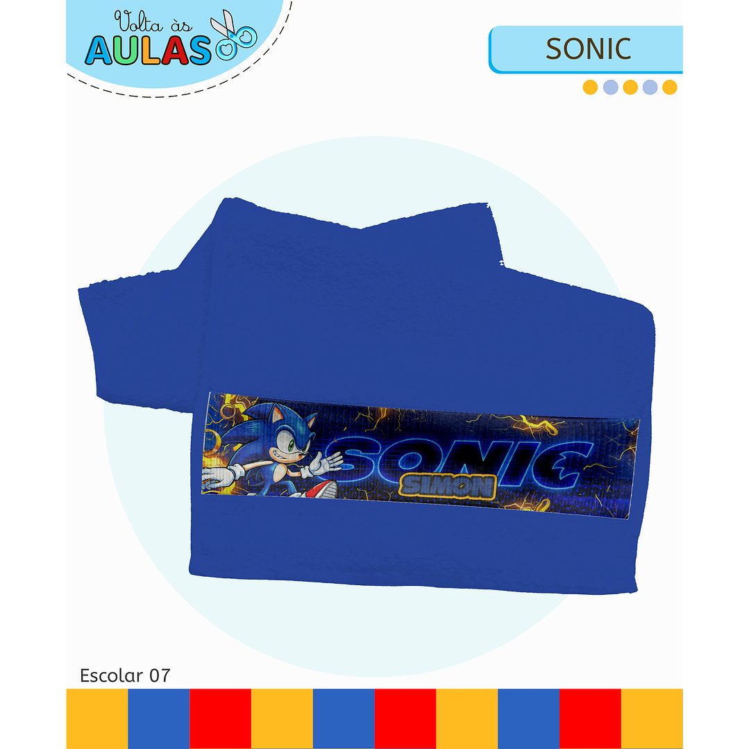 Kit Digital Encadernação Sonic - Volta às Aulas 9