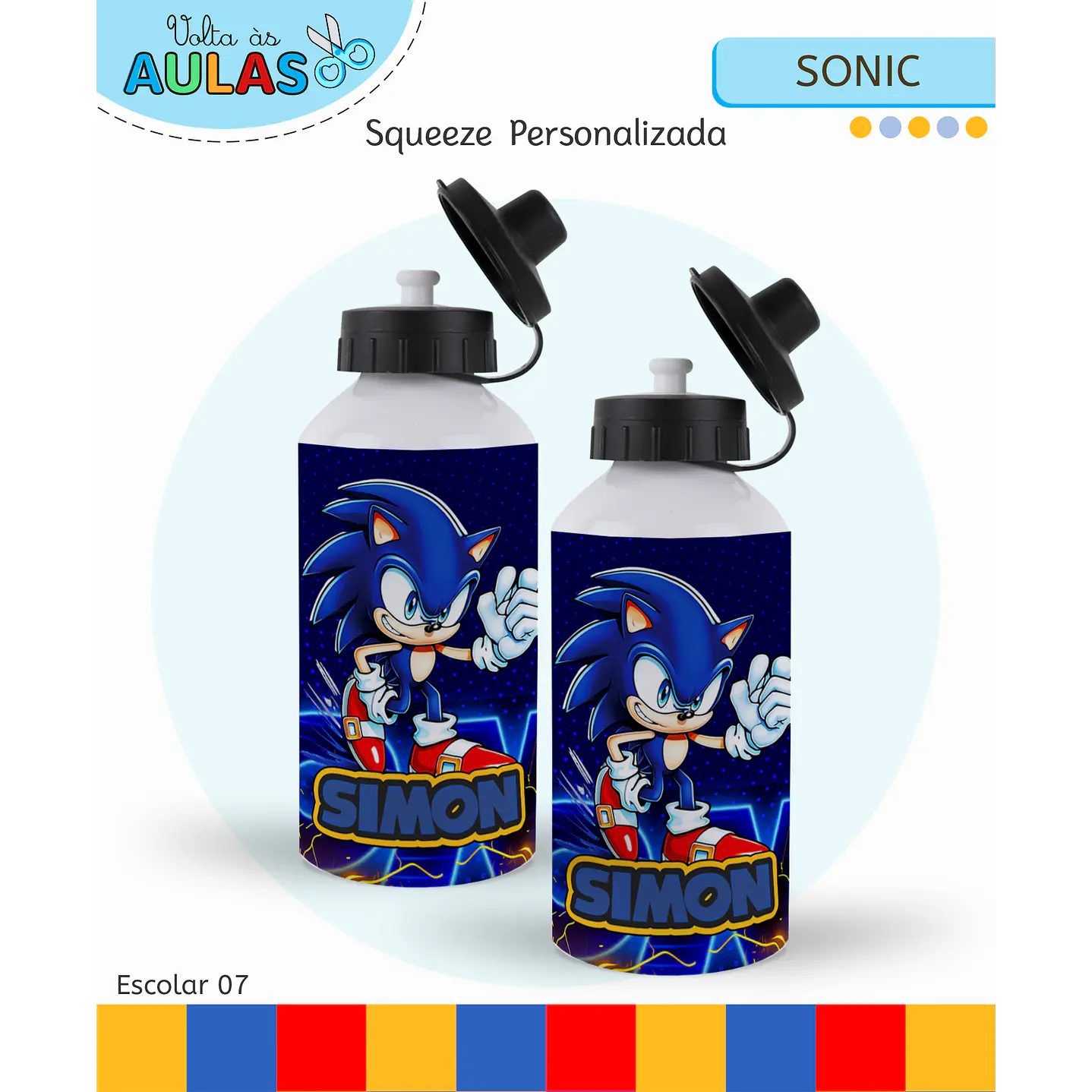 Kit Digital Encadernação Sonic - Volta às Aulas 13