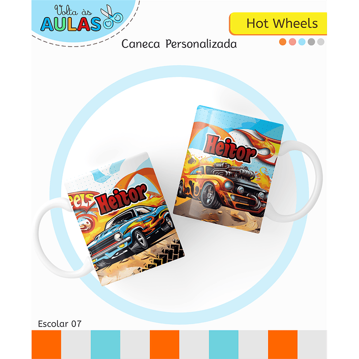 Kit Digital Encadernação Hot Wheels - Volta às Aulas 9