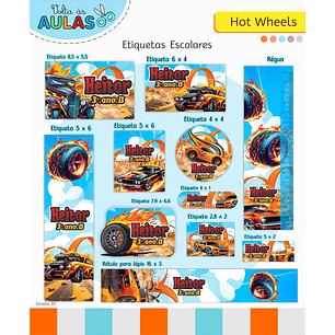 Kit Digital Encadernação Hot Wheels - Volta às Aulas
