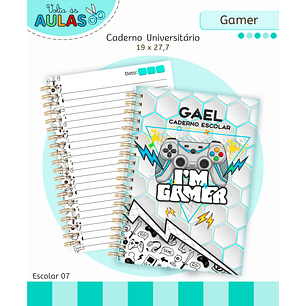 Kit Digital Encadernação e Etiquetas Gamer - Volta às Aulas