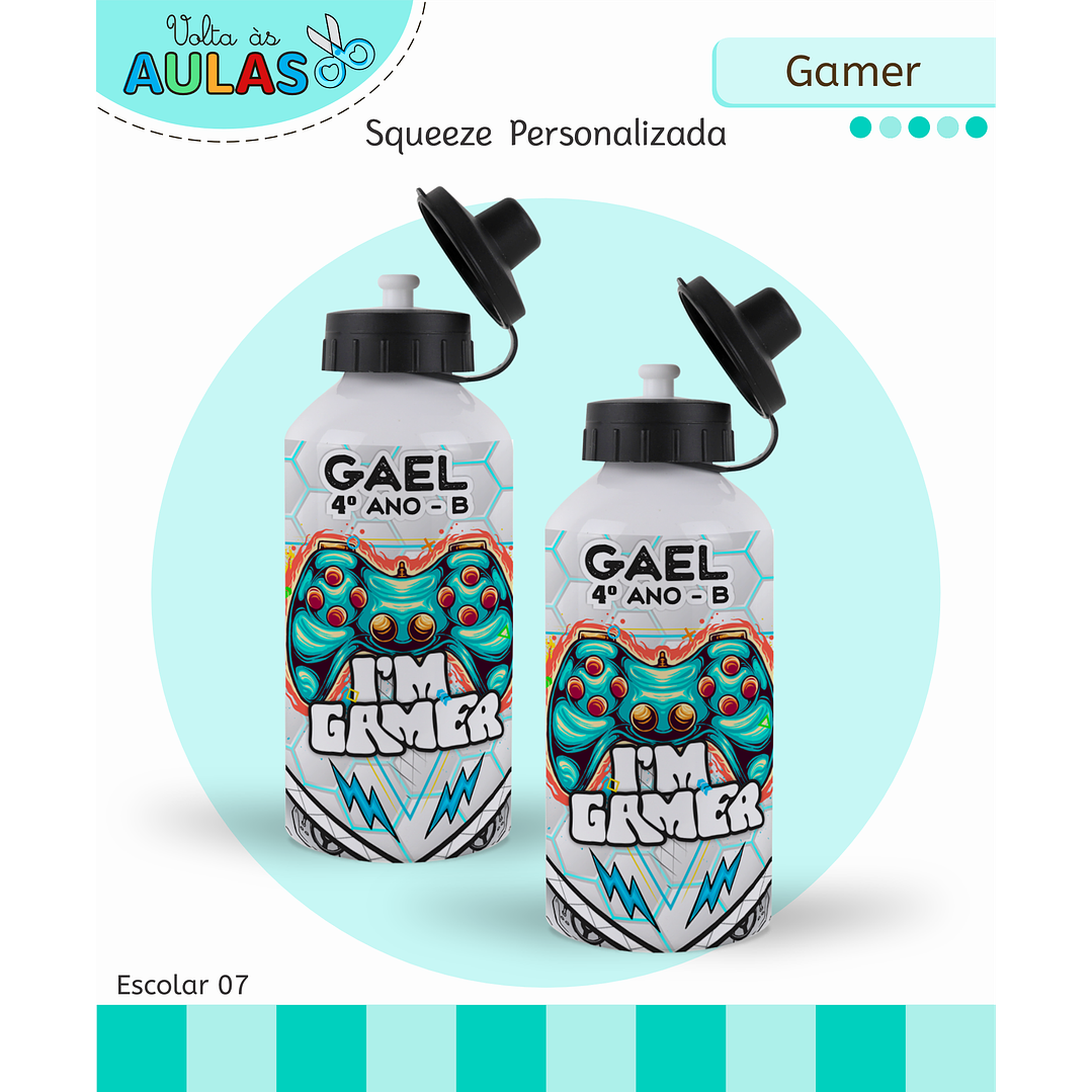 Kit Digital Encadernação e Etiquetas Gamer - Volta às Aulas 11