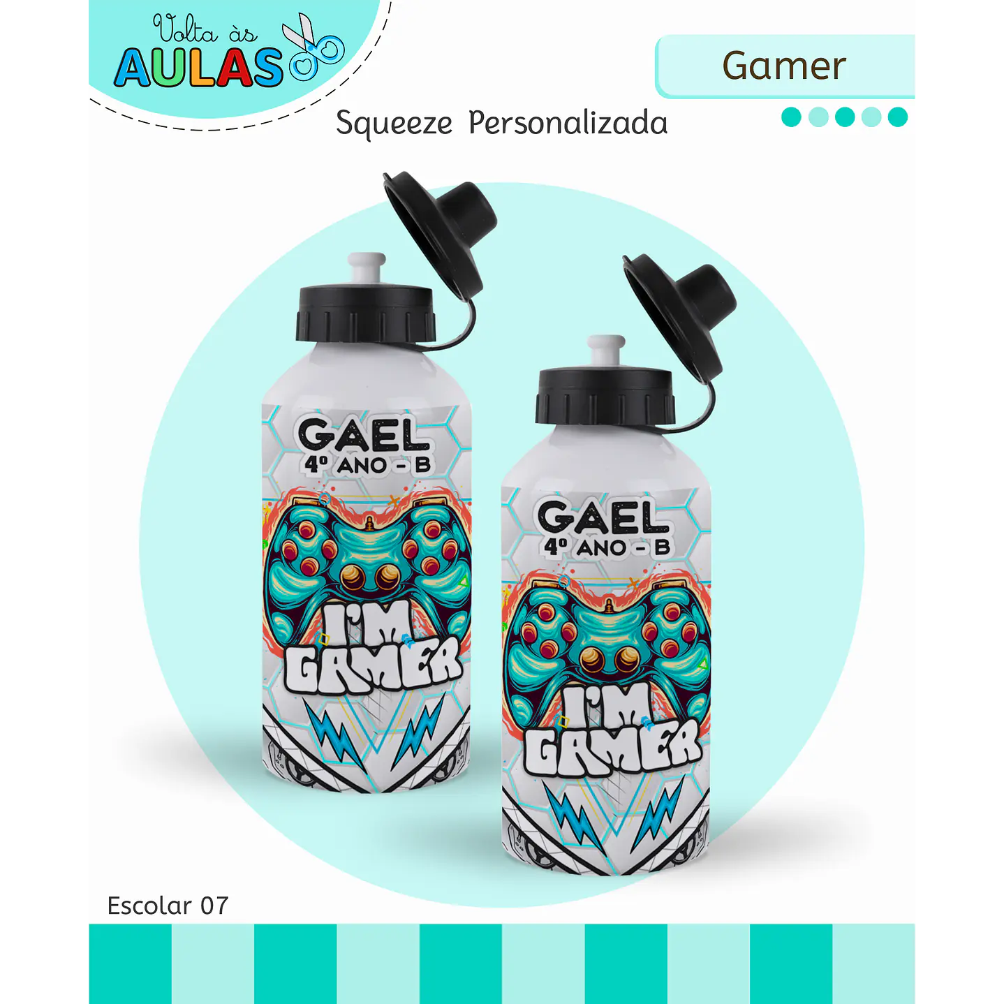 Kit Digital Encadernação e Etiquetas Gamer - Volta às Aulas 11
