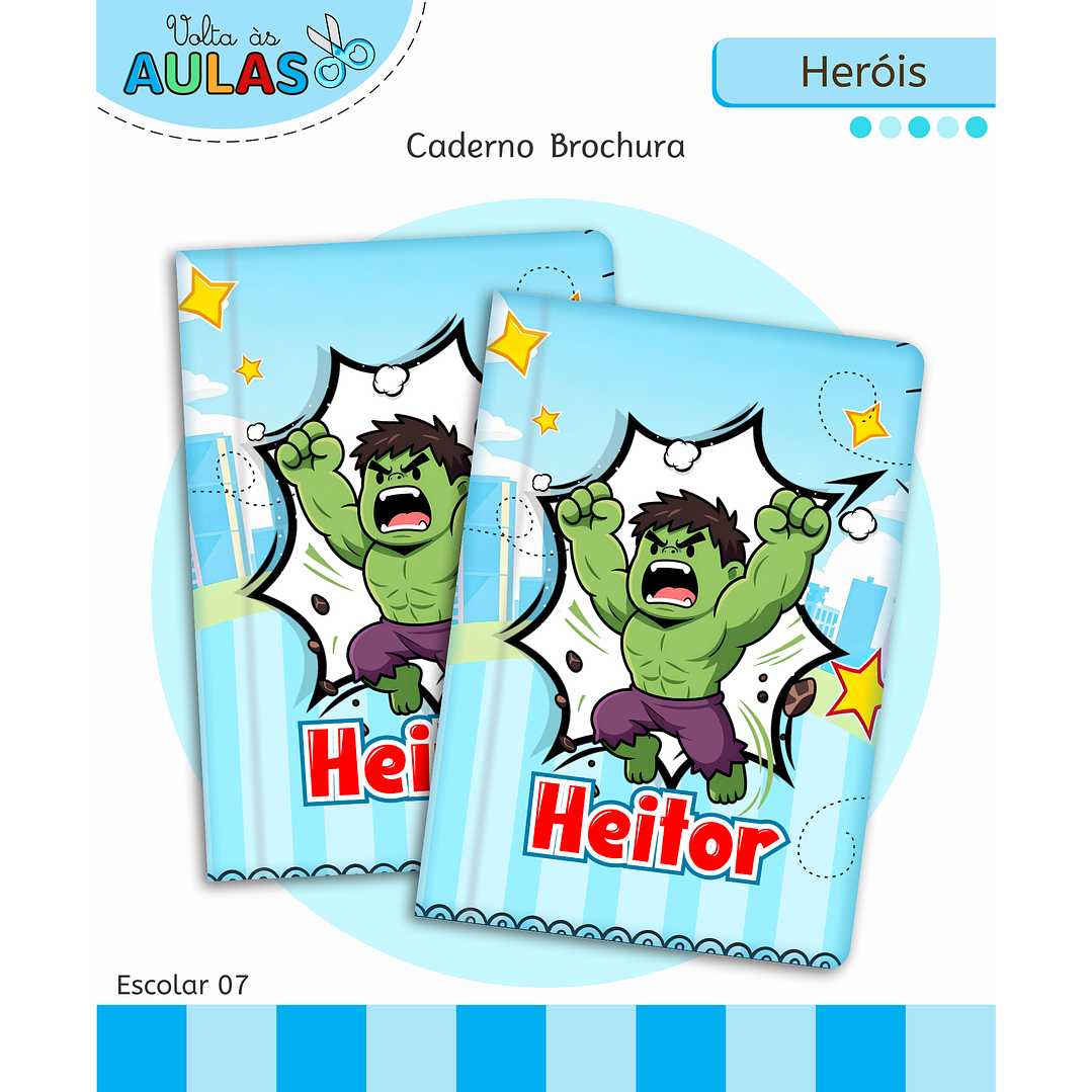 Kit Digital Encadernação e Etiquetas Super-Heróis - Volta às Aulas 6