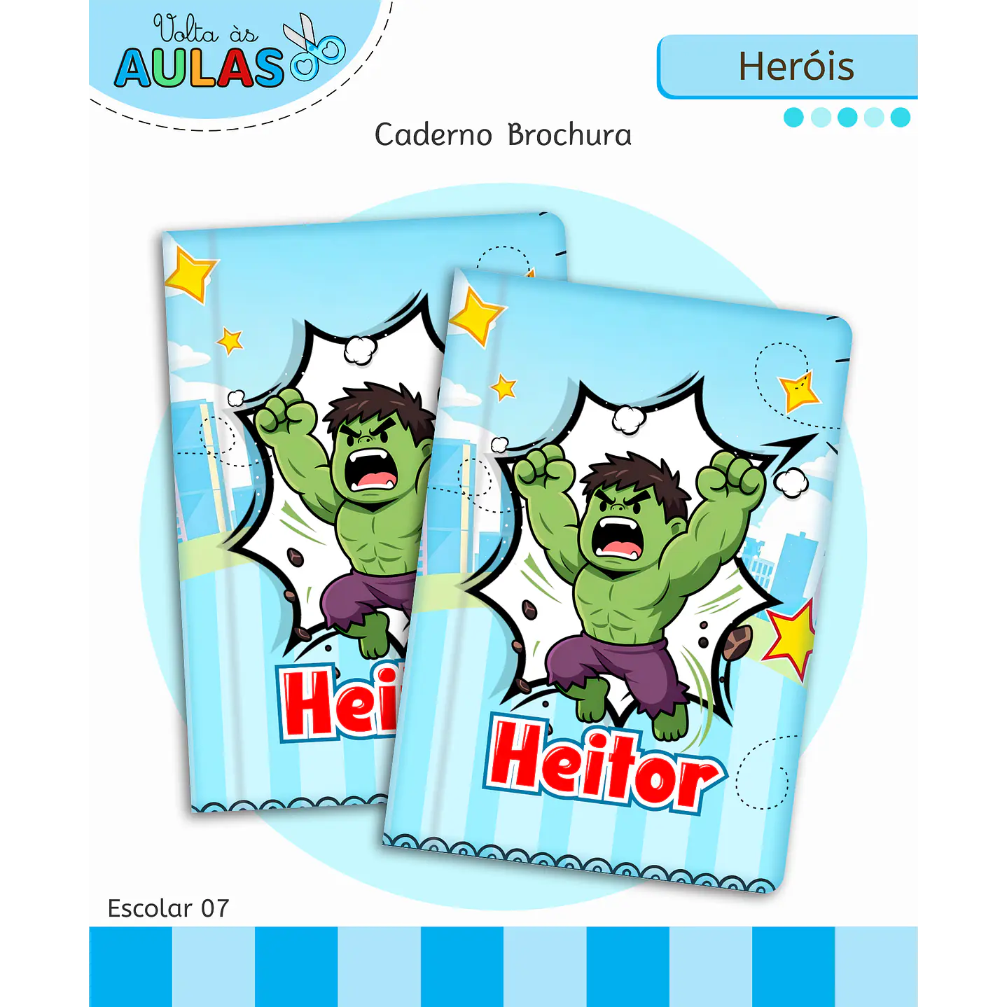 Kit Digital Encadernação e Etiquetas Super-Heróis - Volta às Aulas 6