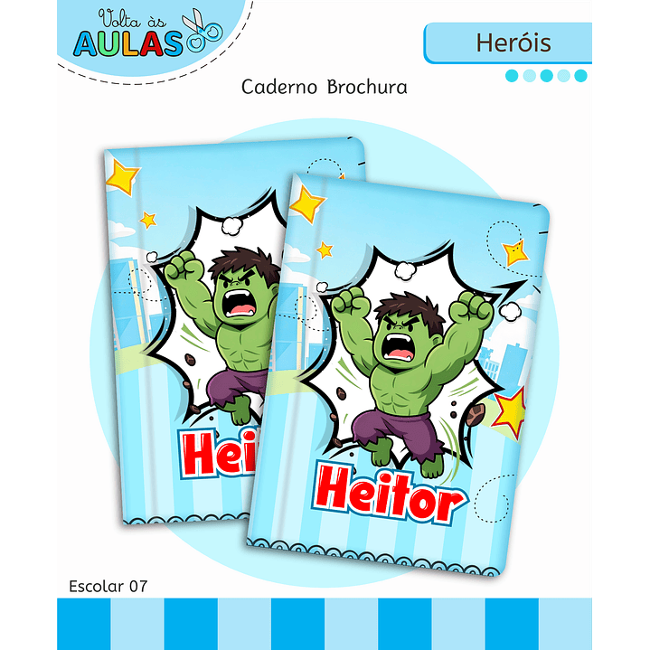 Kit Digital Encadernação e Etiquetas Super-Heróis - Volta às Aulas 6