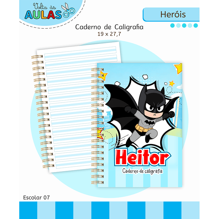 Kit Digital Encadernação e Etiquetas Super-Heróis - Volta às Aulas 9