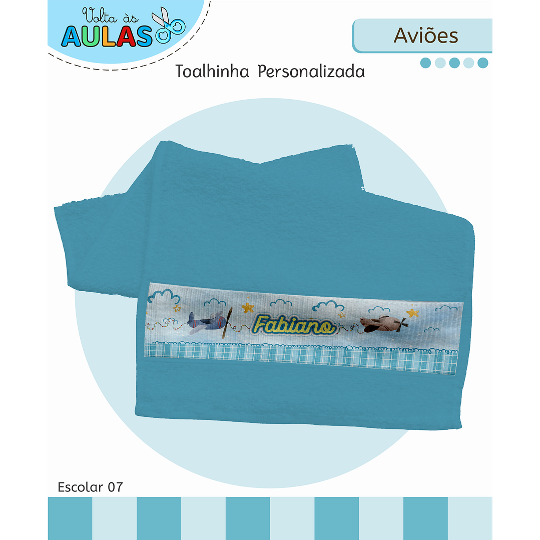 Kit Digital Encadernação Aviões Fofos - Volta às Aulas 8