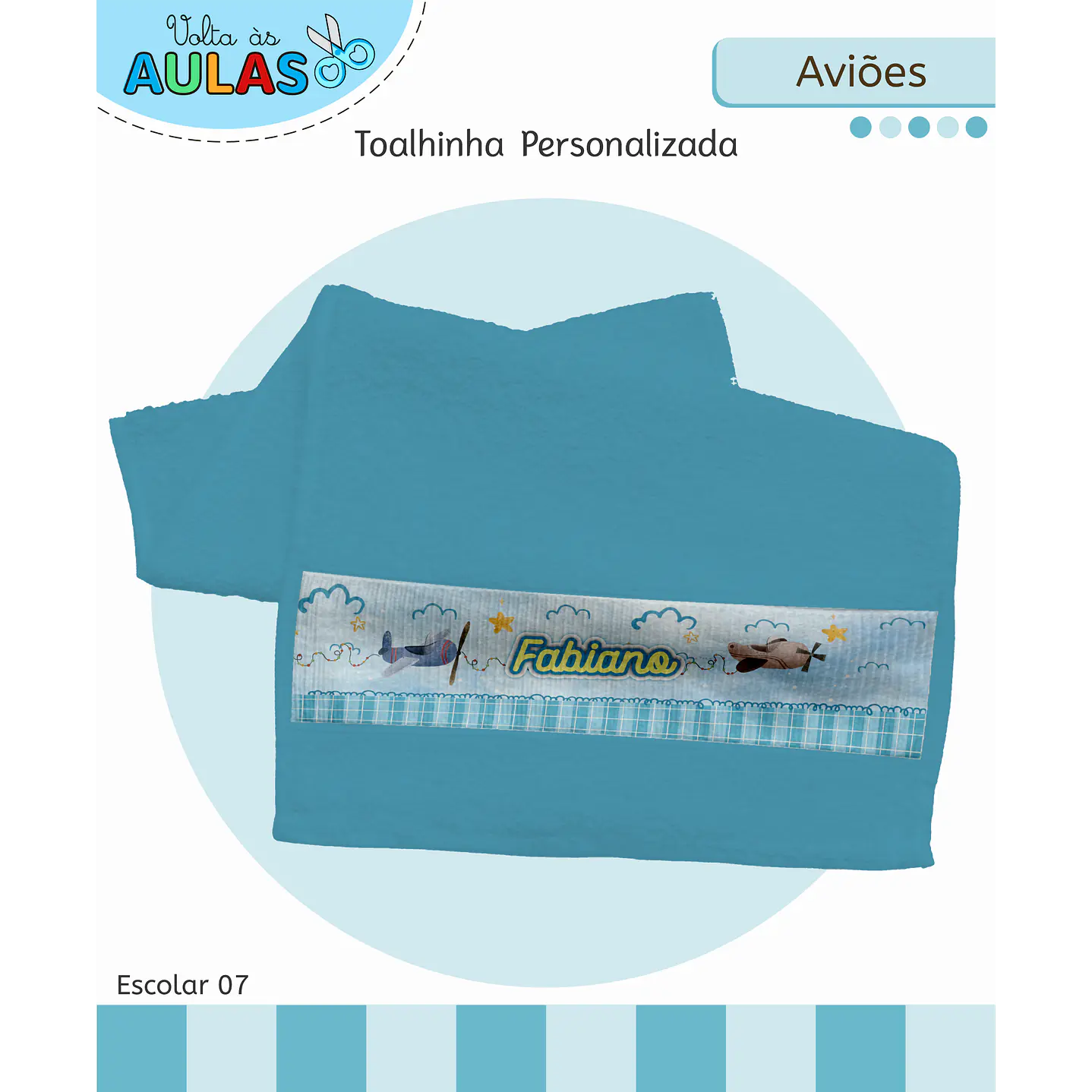 Kit Digital Encadernação Aviões Fofos - Volta às Aulas 8