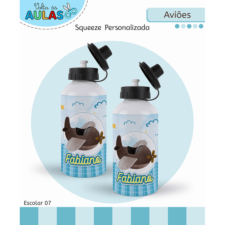 Kit Digital Encadernação Aviões Fofos - Volta às Aulas 11