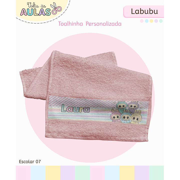 Kit Digital Encadernação Labubu Rosa - Volta às Aulas 4