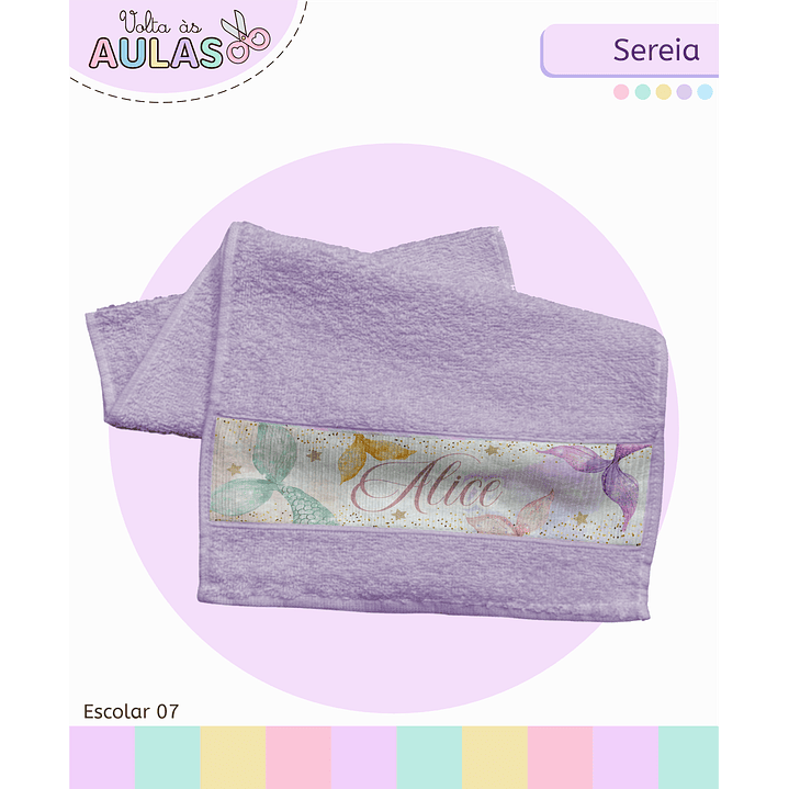 Kit Digital Encadernação e Etiquetas Sereia Aquarela - Volta às Aulas 7