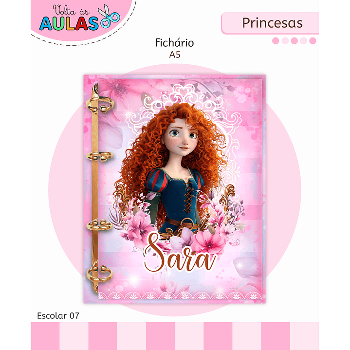 Kit Digital Encadernação Princesas – Volta às Aulas 4