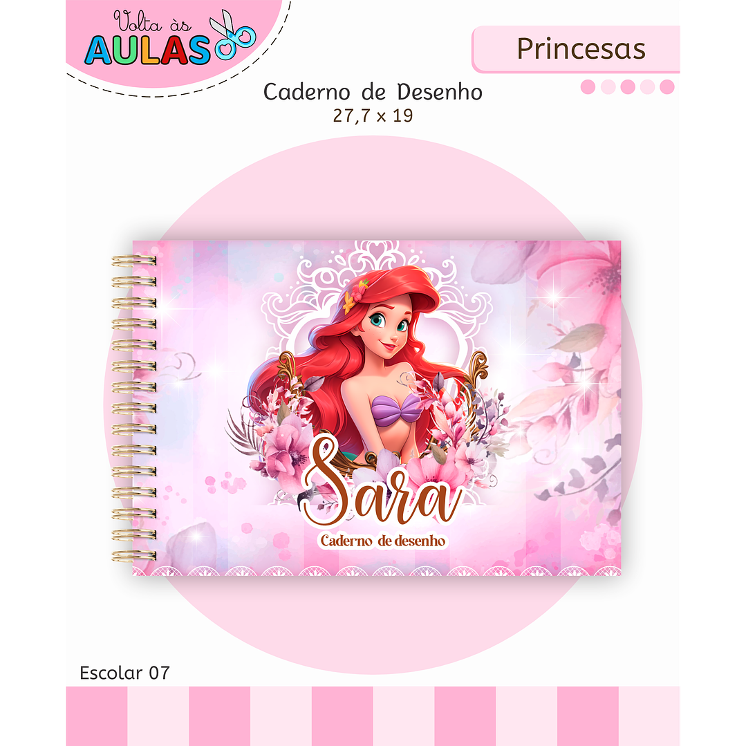 Kit Digital Encadernação Princesas – Volta às Aulas 5