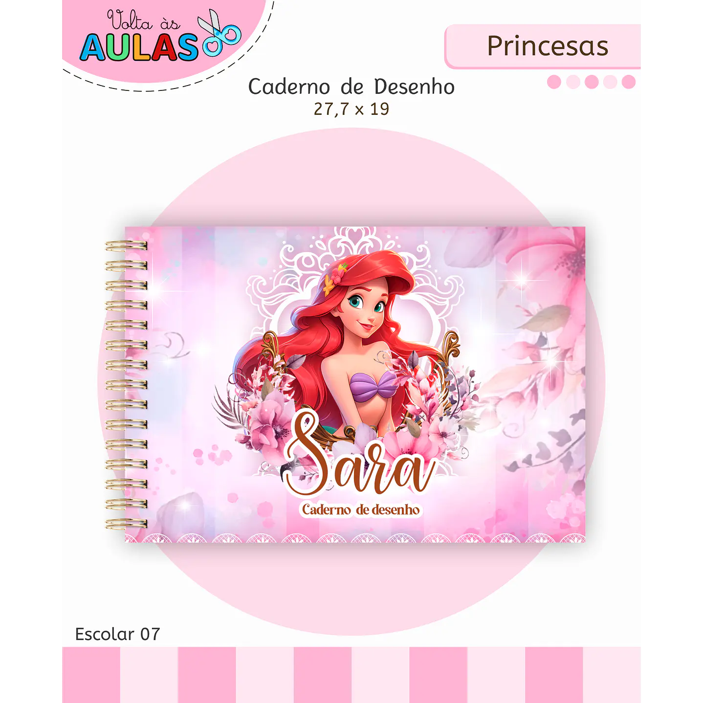 Kit Digital Encadernação Princesas – Volta às Aulas 5