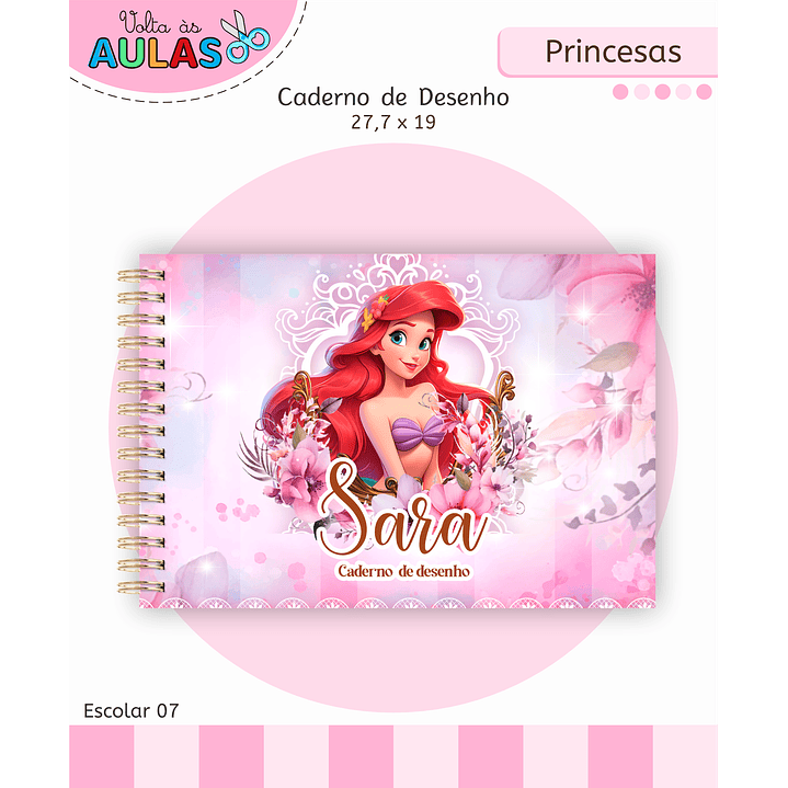 Kit Digital Encadernação Princesas – Volta às Aulas 5