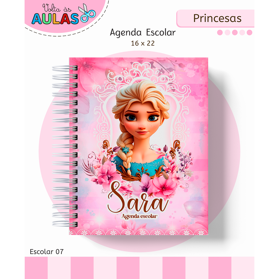 Kit Digital Encadernação Princesas – Volta às Aulas 10