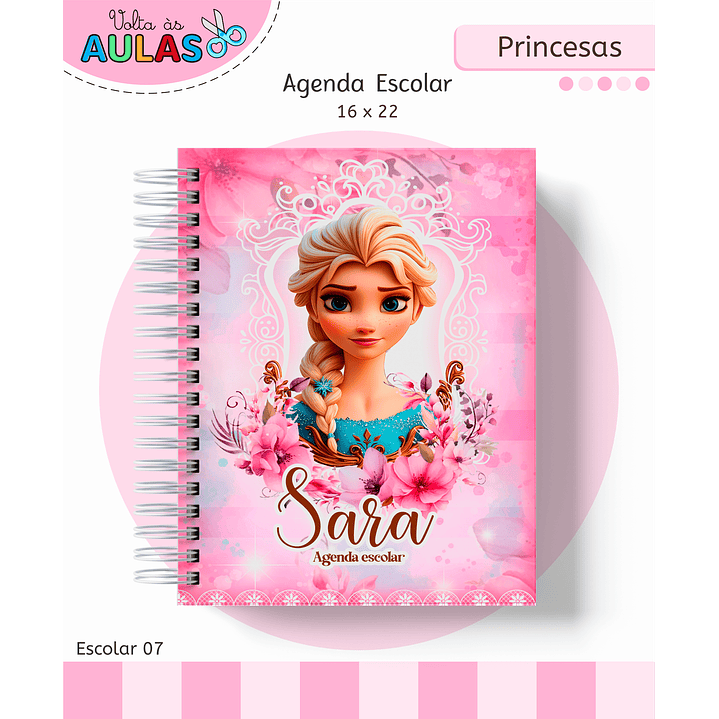 Kit Digital Encadernação Princesas – Volta às Aulas 10