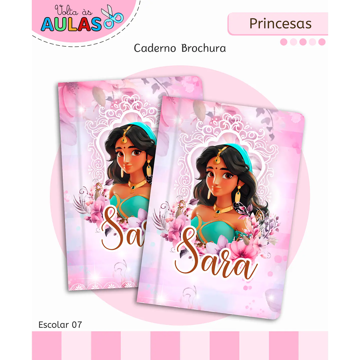 Kit Digital Encadernação Princesas – Volta às Aulas 13